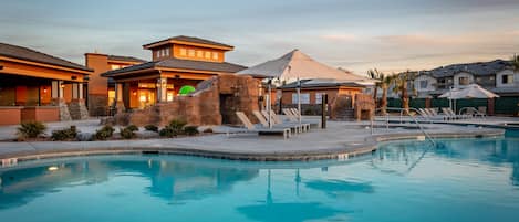 Outdoor pool, a heated pool