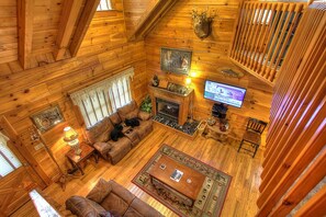 Smart TV, fireplace, video games