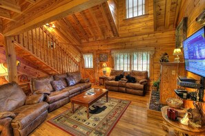 Smart TV, fireplace, video games