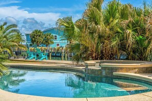 Outdoor pool, a heated pool