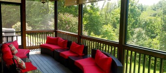 Lake Front Log Cabin Nära rökiga Mtns, attraktioner & I-40 Quiet Cove Private Dock