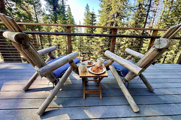 Morning coffee on the upper deck