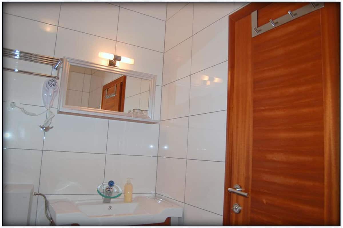 turtle. studio with parking view | bathroom | shower, free toiletries, hair dryer, slippers