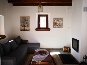 Deluxe House, Garden View | Living room | Flat-screen TV