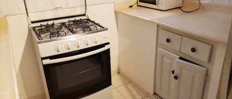 經典公寓, 2 間臥室, 廚房, 庭園景觀 | 私人小型廚房 | 大型冰箱、咖啡機/沖茶器、電鍋、鍋具/餐盤/廚房用品