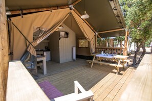 Family Tent, 2 Bedrooms, Private Bathroom, Park View | Terrace/patio - GlampatCamp (Biograd na Moru)