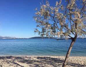 En la playa