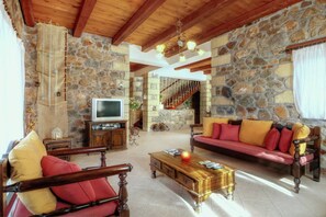 Smart TV, chimenea, reproductor de DVD y estéreo 