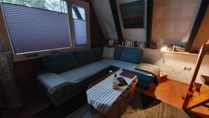 Smart TV, libros, biblioteca de música, estéreo