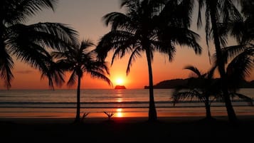 Sun-loungers, beach towels