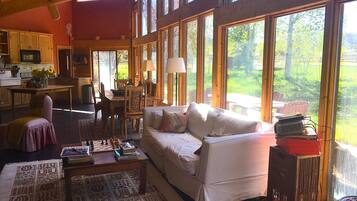 TV, fireplace, DVD player