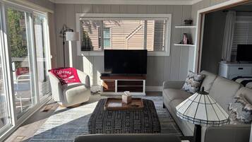 Smart TV, DVD player, books