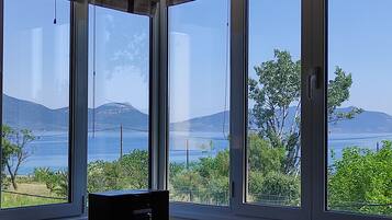Casa, 4 habitaciones | Área de sala de estar | Televisión de pantalla plana de 42 pulgadas con canales vía satélite