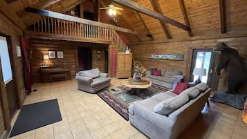 Smart TV, fireplace, video games, offices