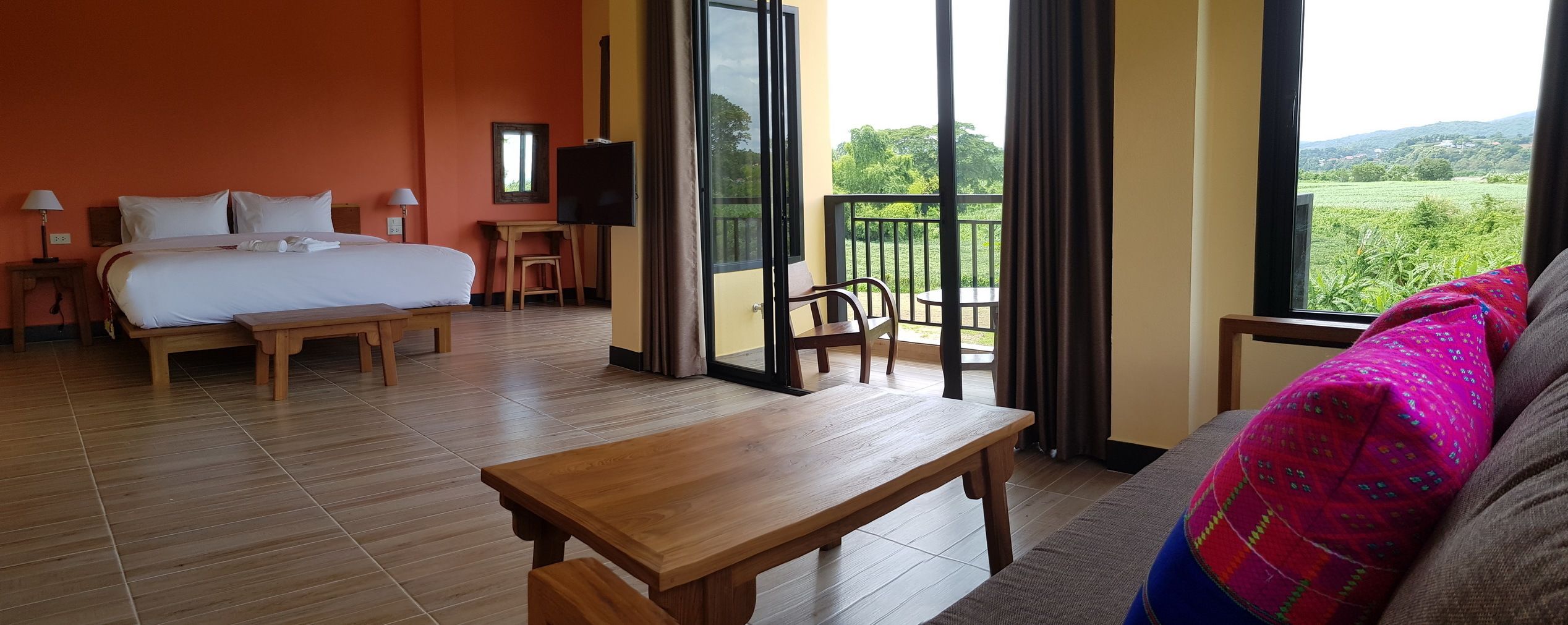 Blackout curtains, soundproofing, free WiFi, bed sheets