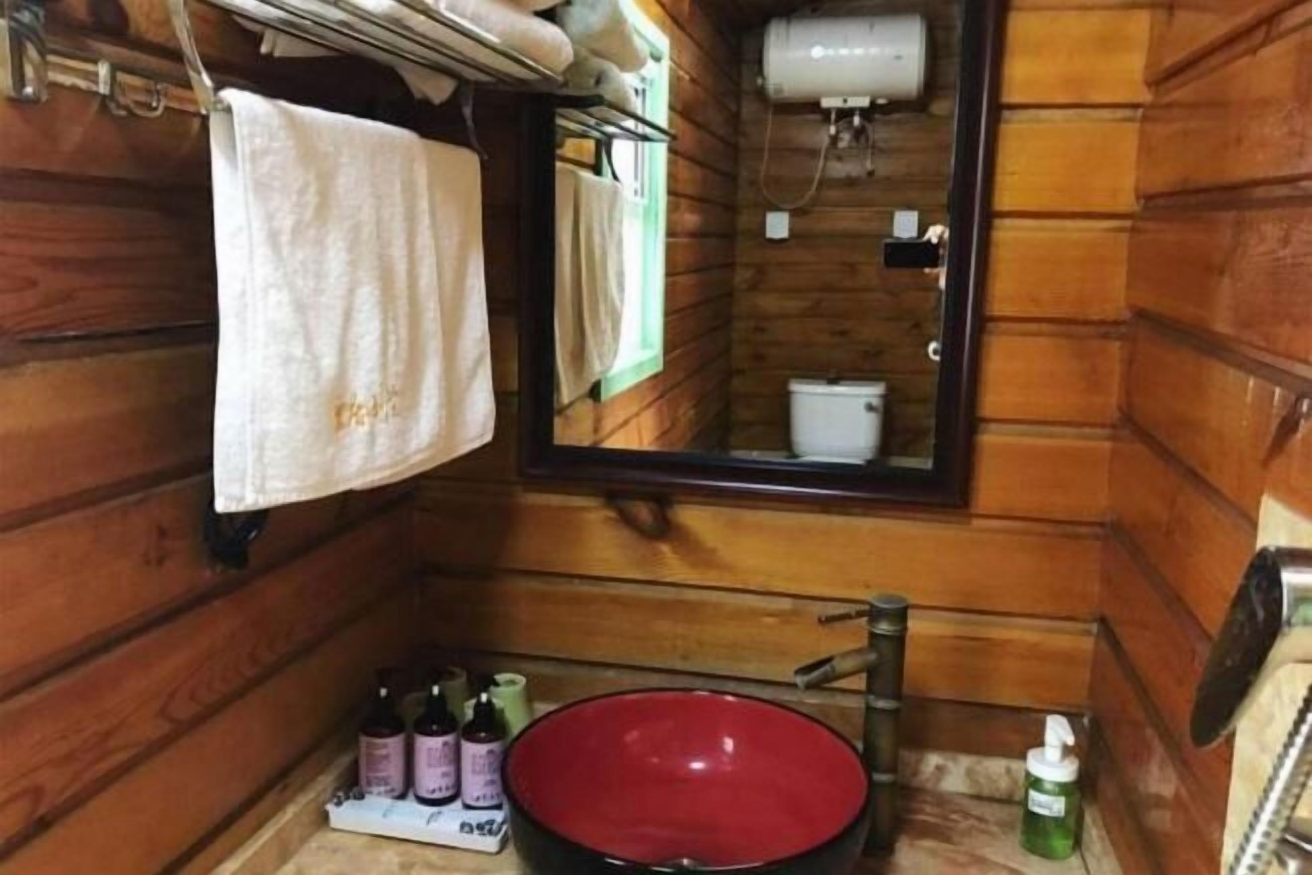 Bathroom | Shower, free toiletries, hair dryer, bathrobes