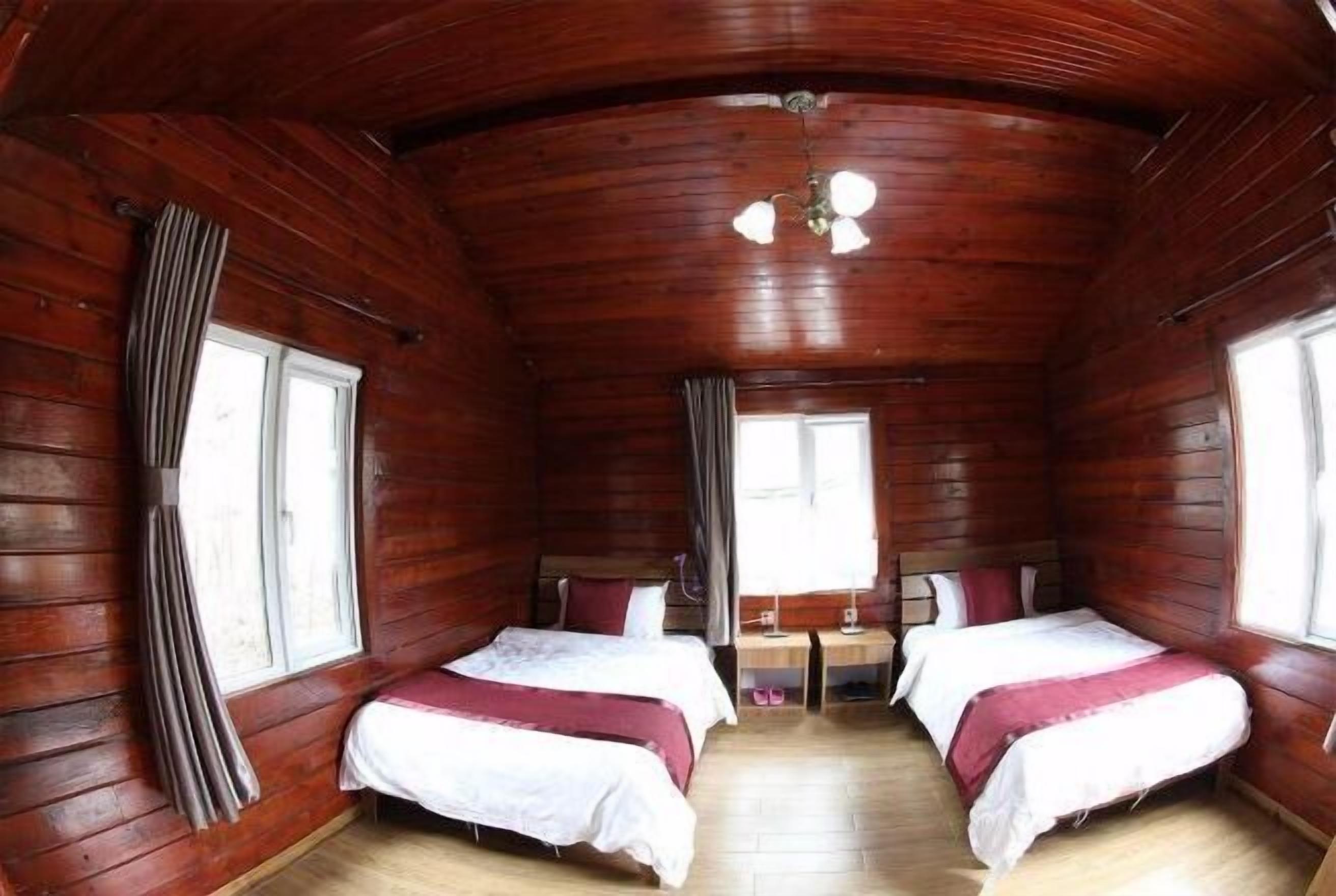 Desk, blackout drapes, soundproofing, iron/ironing board