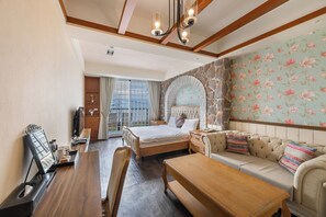 Habitación doble Deluxe, balcón, vista al océano | Wifi gratis y ropa de cama