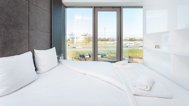 Apartemen Comfort, 1 kamar tidur, dapur kecil | 1 kamar tidur, kedap suara, setrika/meja setrika, dan Wi-Fi gratis