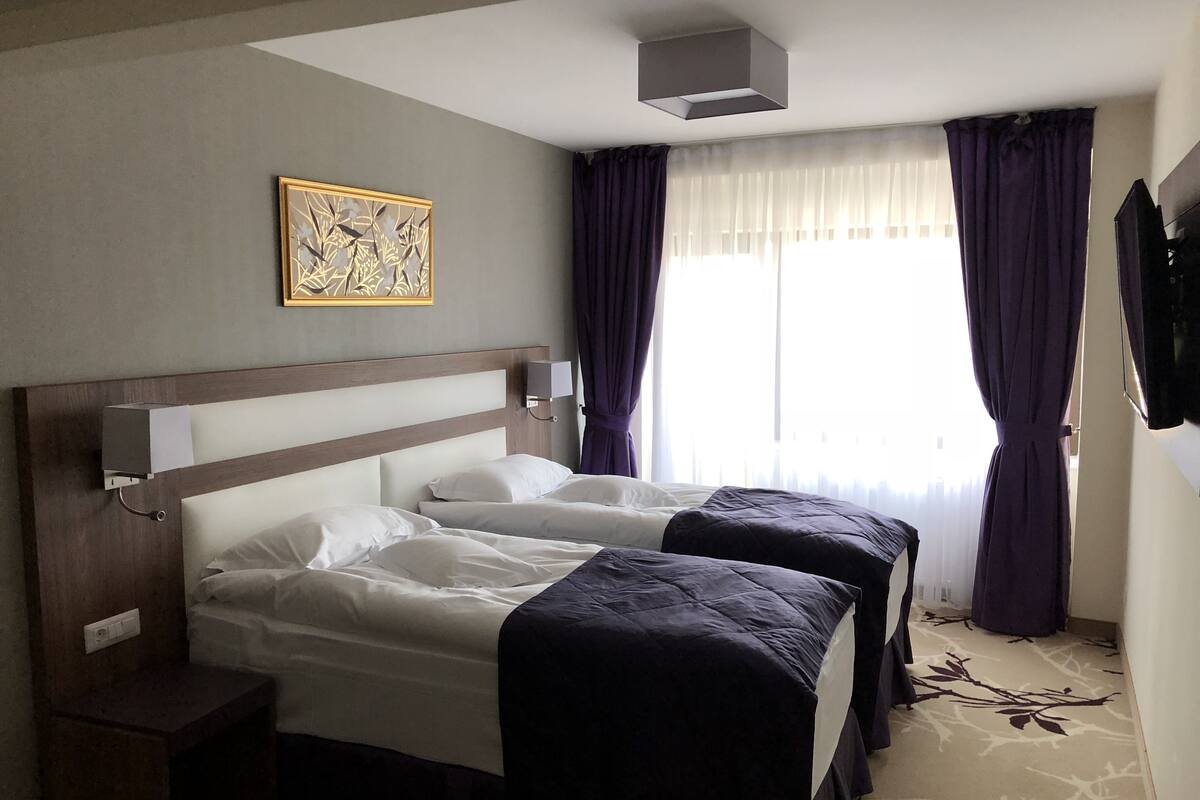 Habitació doble o amb dos llits individuals Deluxe, vistes parcials al mar, orientació mar | 1 dormitori, minibar, caixa forta a l'habitació i escriptori 