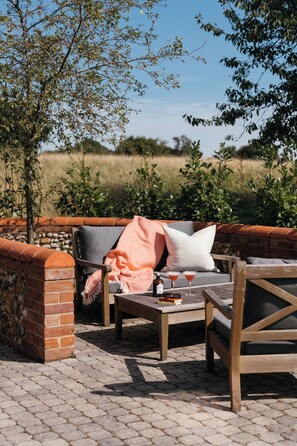 Småhus – exclusive, 2 soverom, 2 bad, bakgårdsutsikt | Terrasse/patio