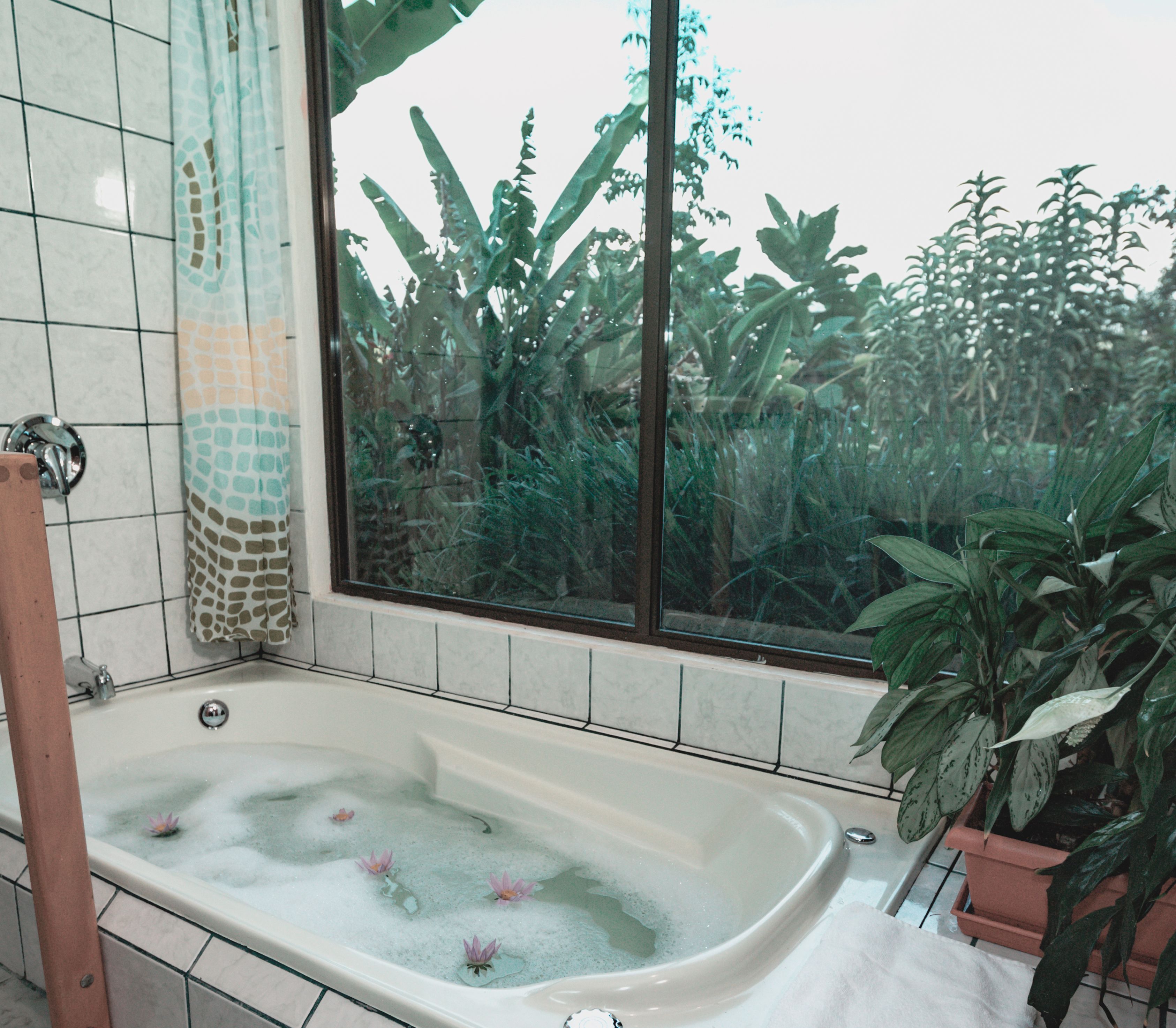 junior suite, 1 king bed, garden view | bathroom | shower, free toiletries, hair dryer