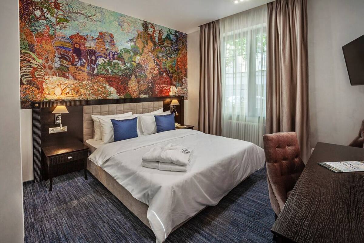 Quarto casal standard | 1 quarto, roupas de cama antialérgicas, frigobar, cofres nos quartos
