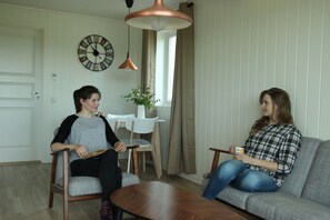 Apartment, 1 Schlafzimmer, Gartenblick | Wohnzimmer