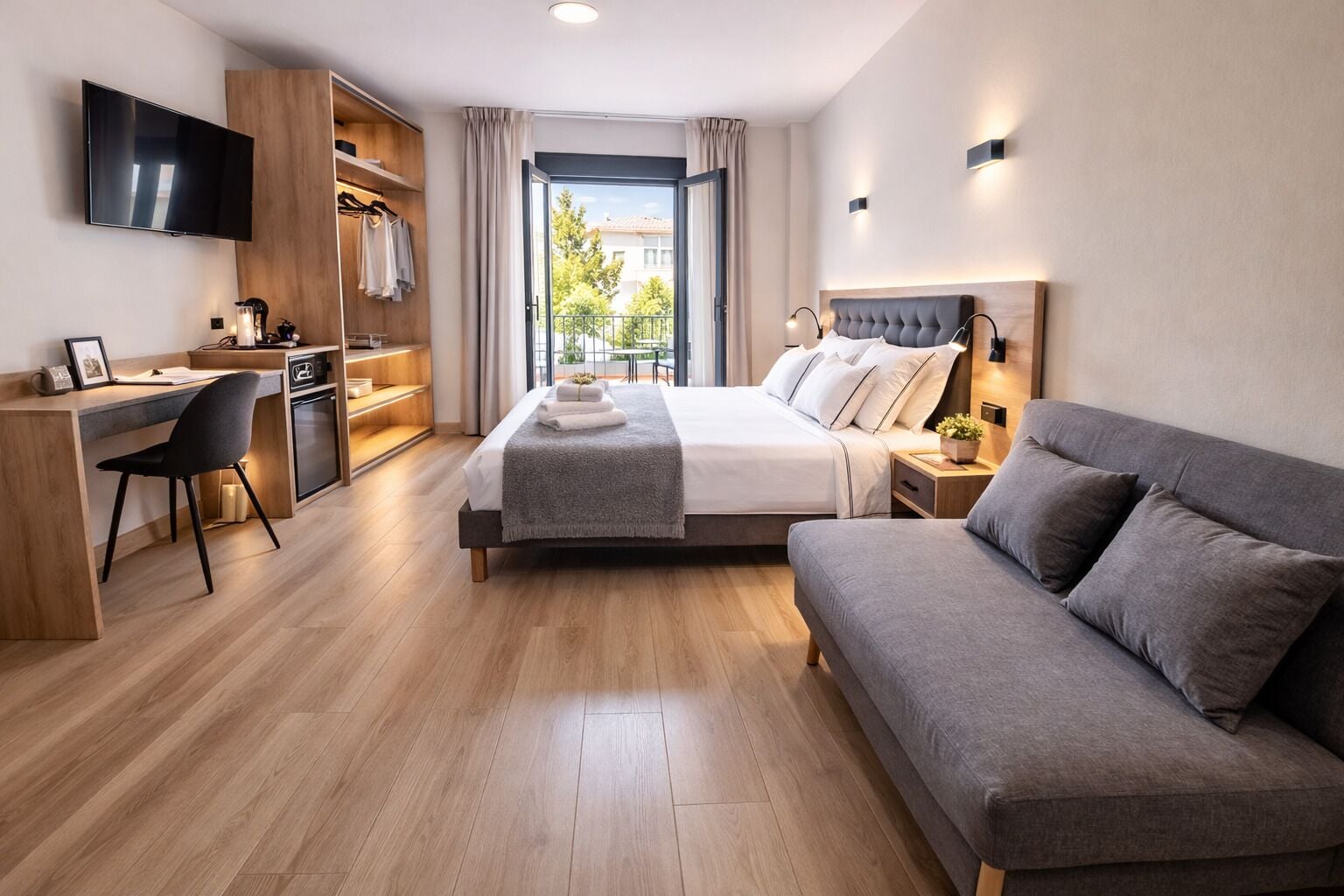 Family Triple Room | Premium bedding, down comforters, memory foam beds, minibar