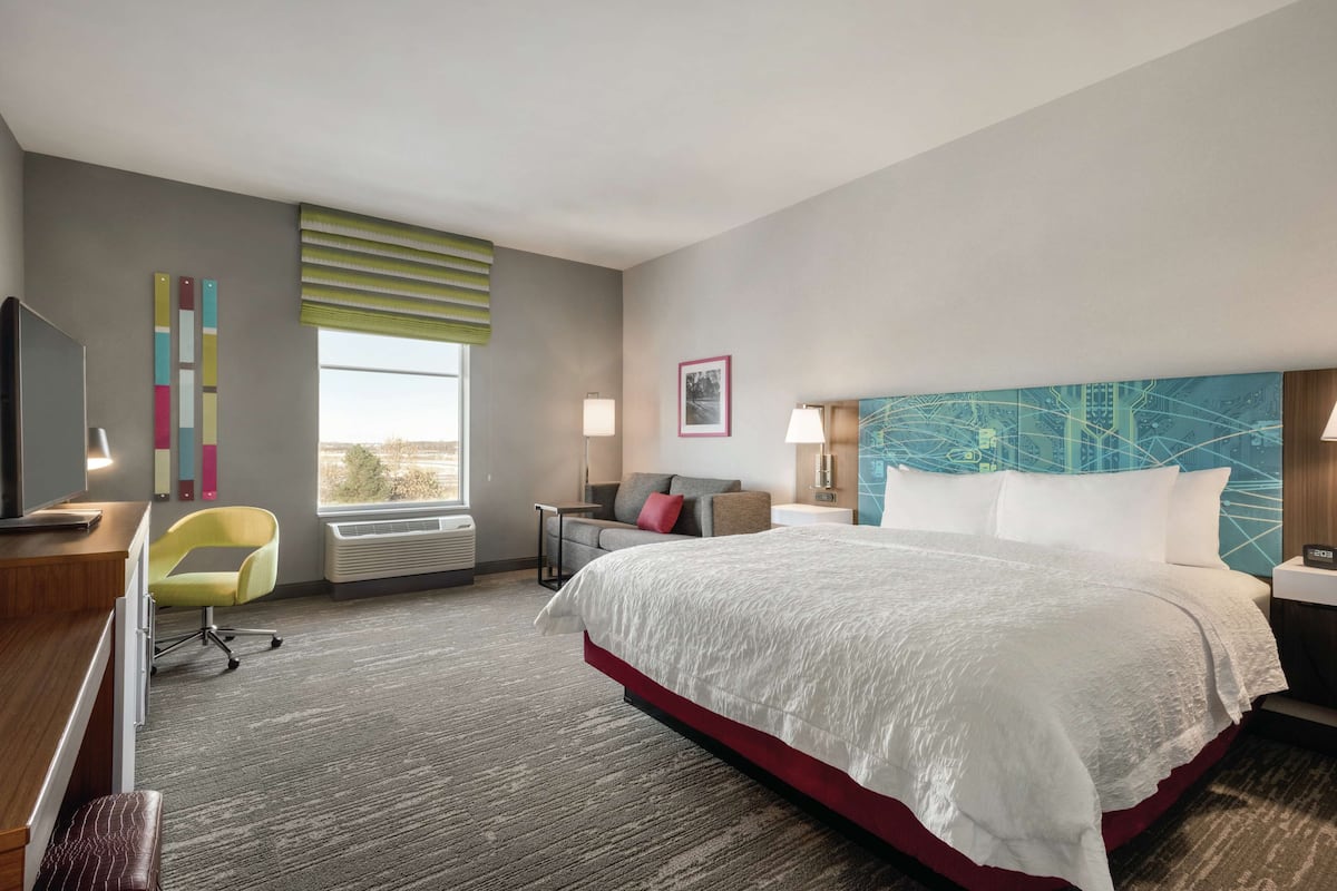 Room, 1 King Bed with Sofa bed, Refrigerator & Microwave | In-room safe, free WiFi, bed sheets