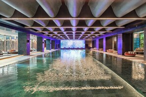Indoor pool, outdoor pool, open 8:00 AM to 11:00 PM, pool umbrellas