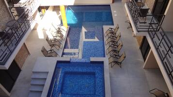 Indoor pool, outdoor pool