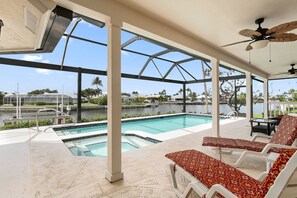 A heated pool