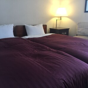 ツインルーム マウンテンビュー | 遮光カーテン、防音設備、WiFi (無料)