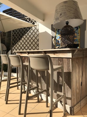 New poolside bar stools