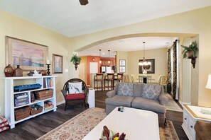 TV, fireplace - Spacious First Floor Condo in Golf Community With Access to Club Amenities! (Cape Charles)