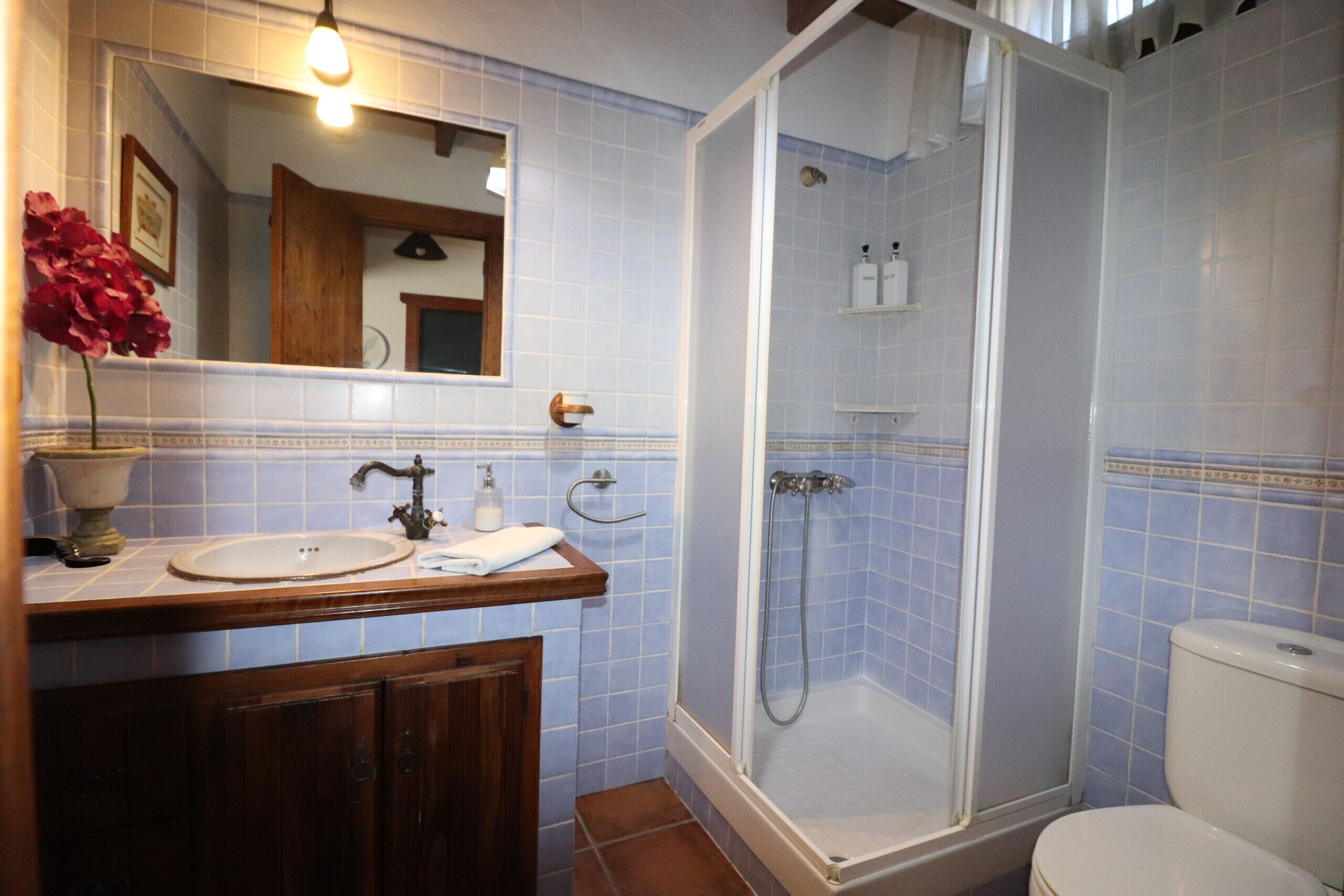 Een douche, een haardroger, handdoeken