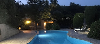 Gulf of Saint Tropez, French riviera villa of charm with a heated swimming pool