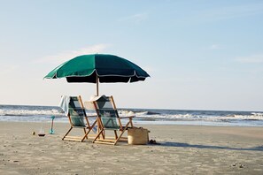 Nära stranden och strandhanddukar