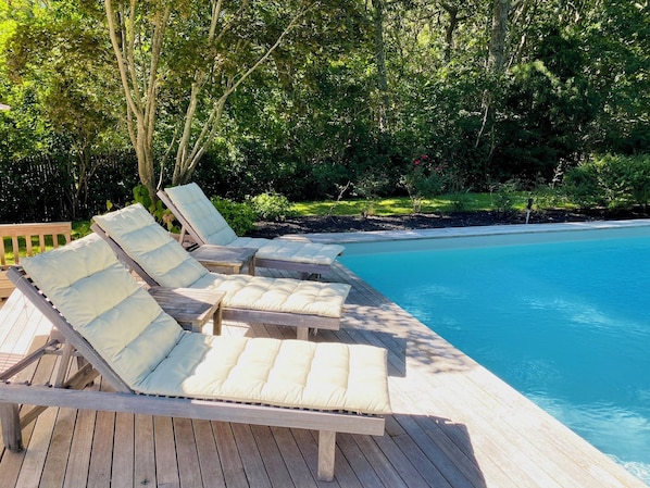 Piscine extérieure, piscine chauffée