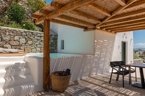 Superior Quadruple Room, 2 Bedrooms, Private Pool | View from room - Mykonos Drops (Mykonos)
