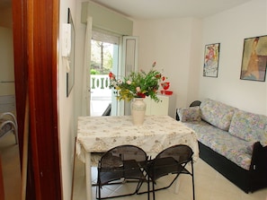 Apartment, 1 Bedroom, Terrace (RubB) | Living area | TV - Flat in Lignano (Lignano Sabbiadoro)