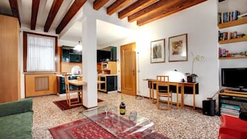 Apartment, 1 Bedroom | Living area | TV