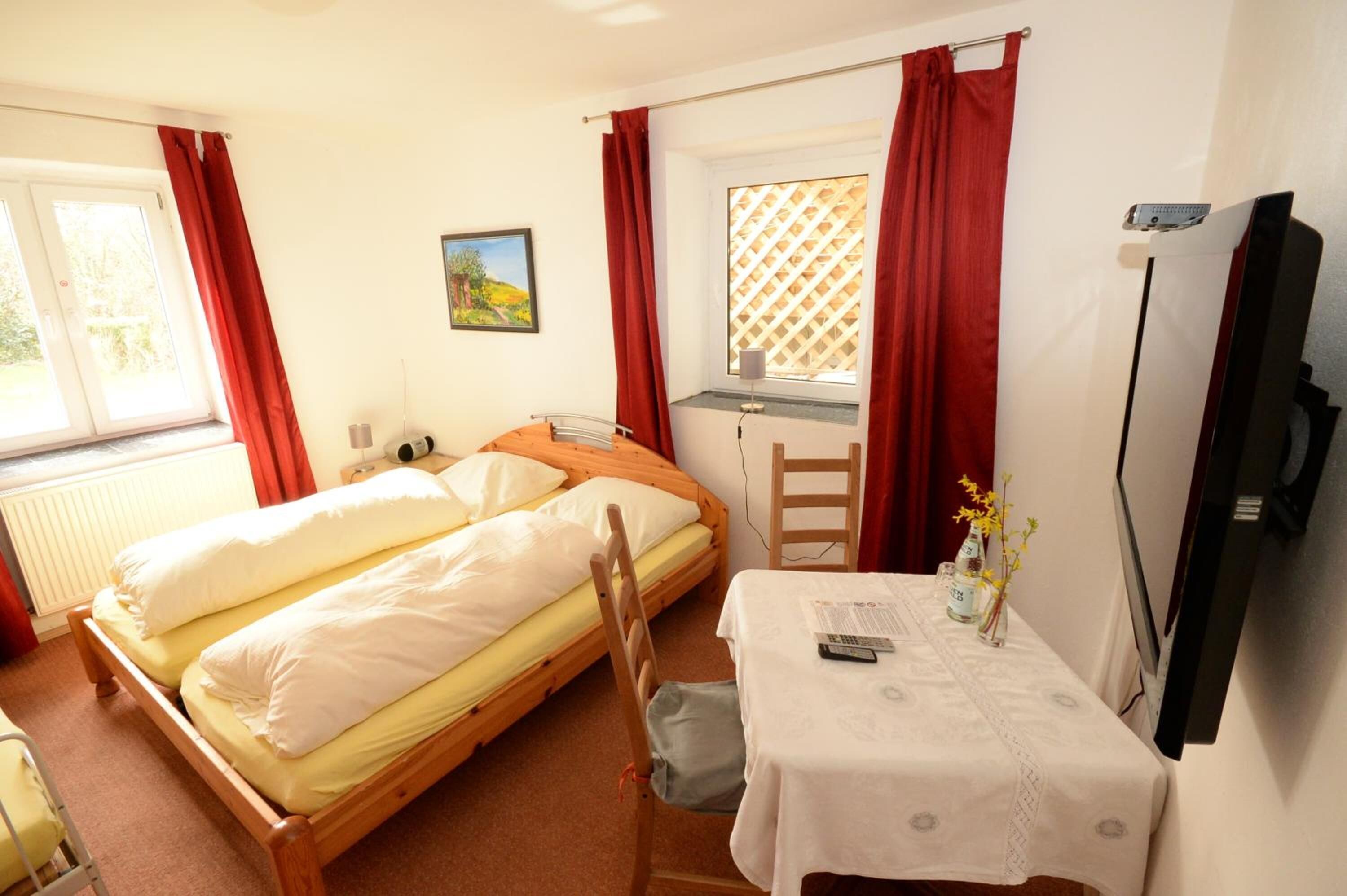 desk, blackout curtains, rollaway beds, free wifi