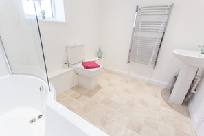 Free toiletries, hair dryer, towels, toilet paper