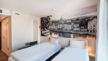 Premium bedding, desk, soundproofing, iron/ironing board