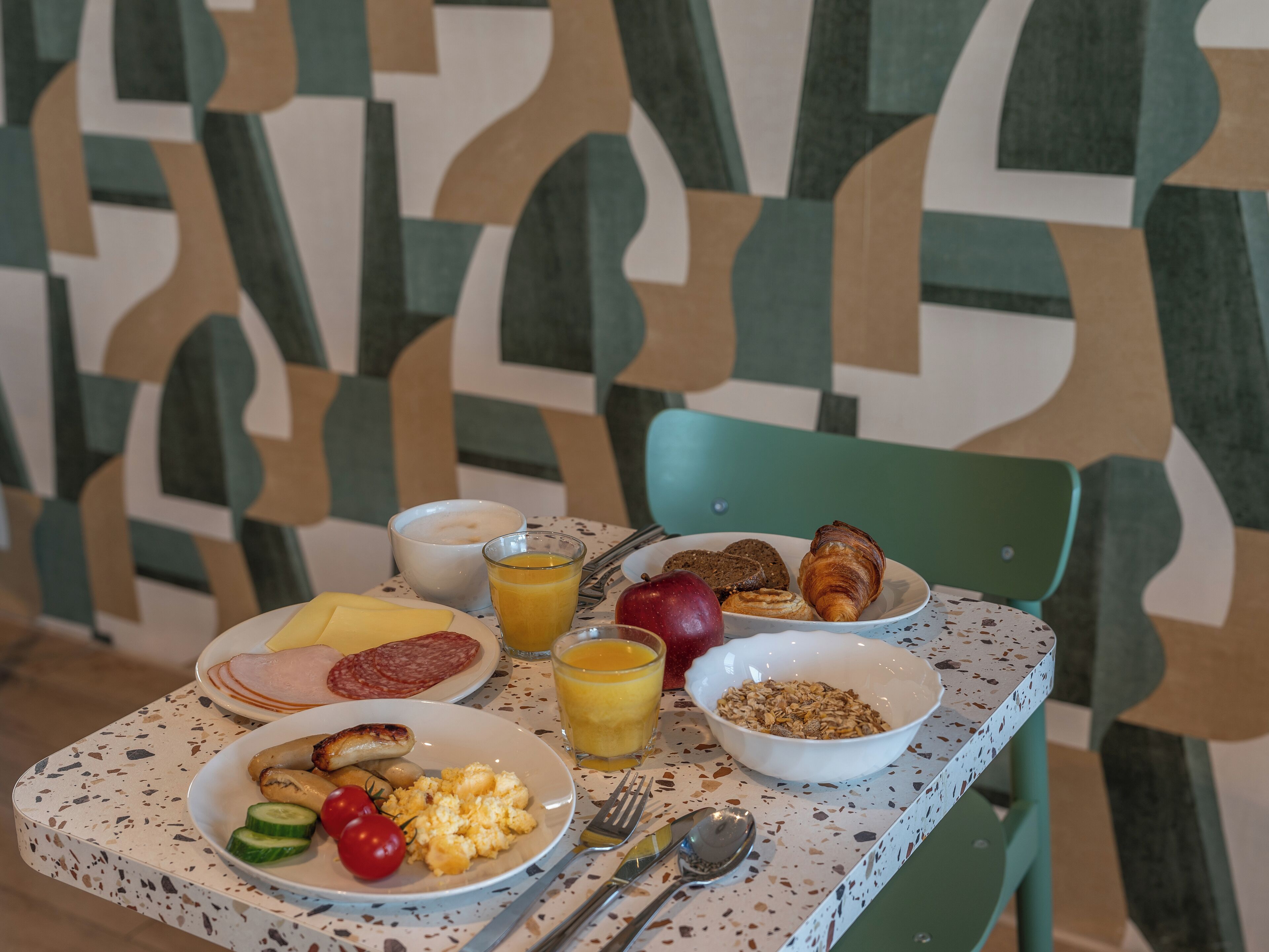 daily buffet breakfast (chf 18 per person)