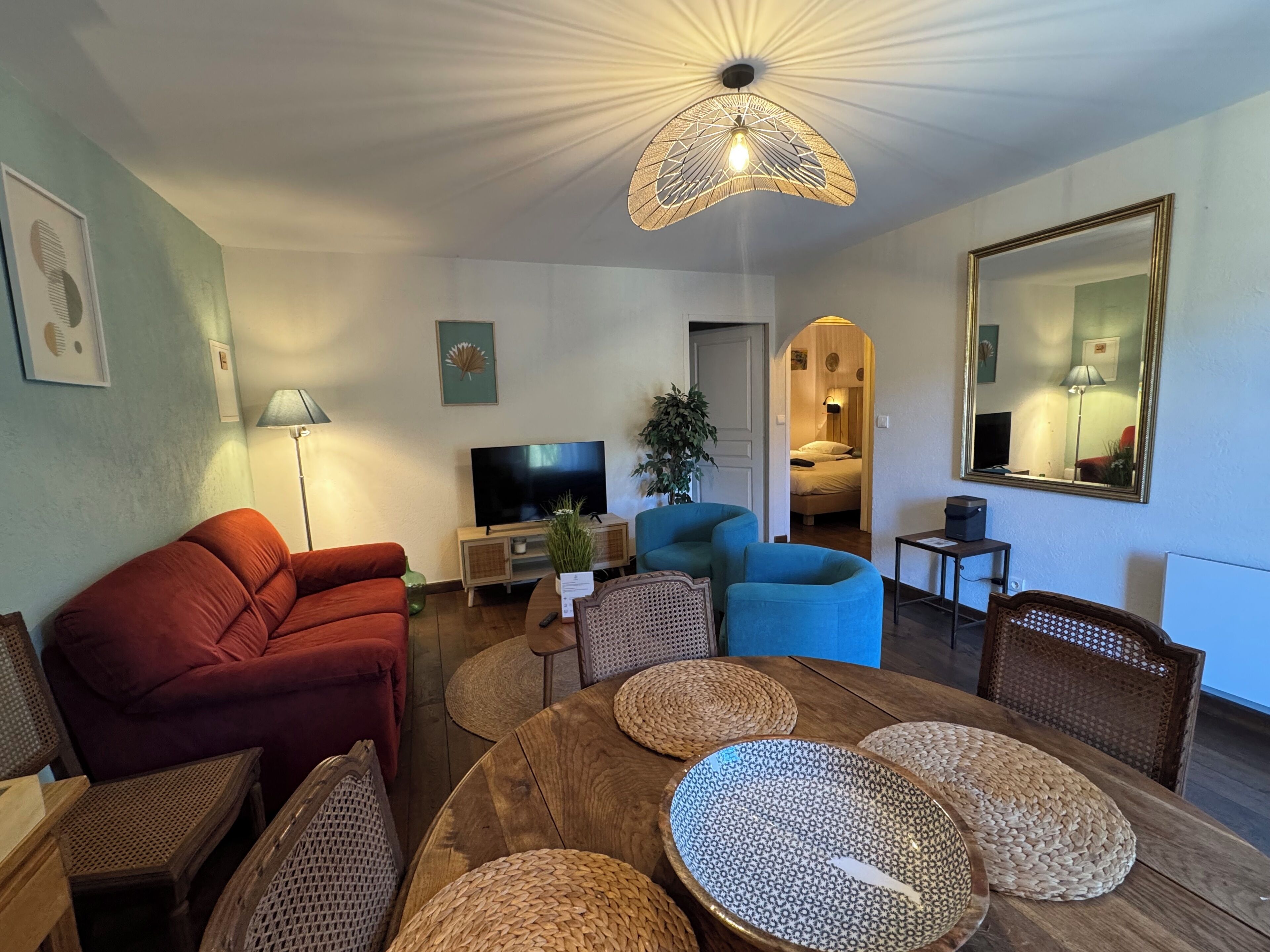 Cottage Confort, 2 chambres, terrasse, vue jardin | Coin séjour