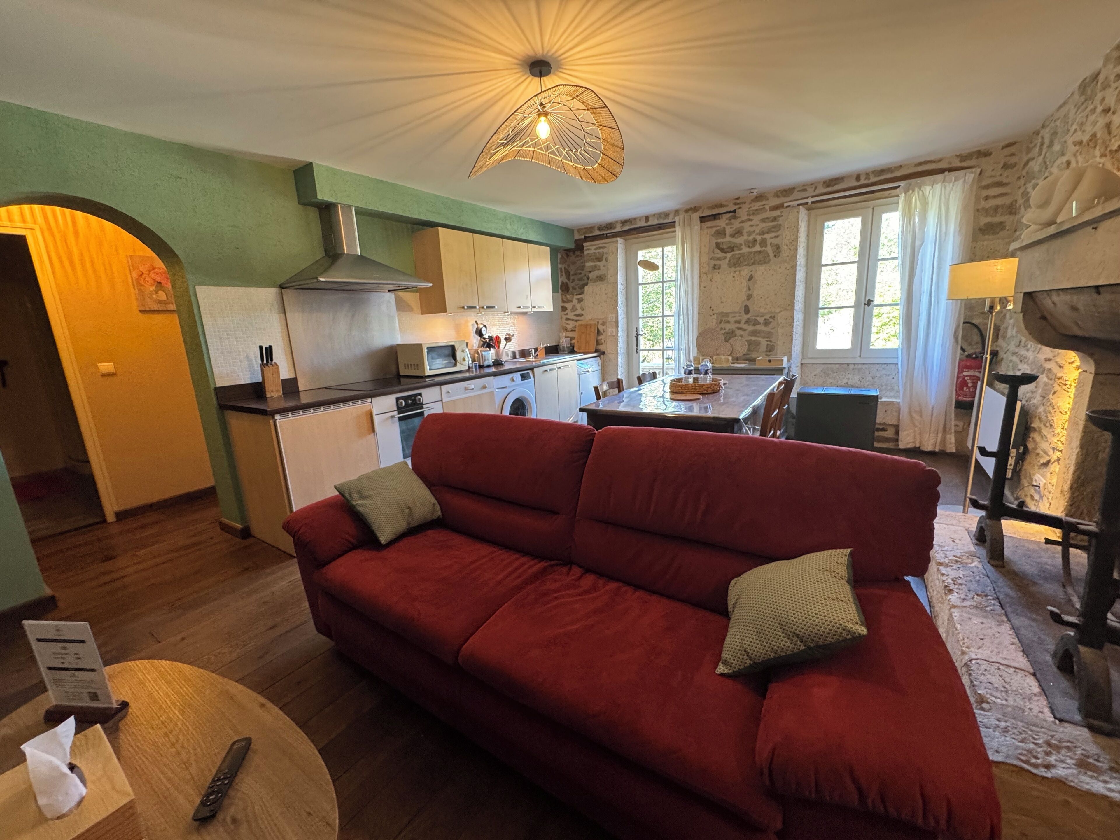 Cottage Confort, 2 chambres, terrasse, vue jardin | Coin séjour