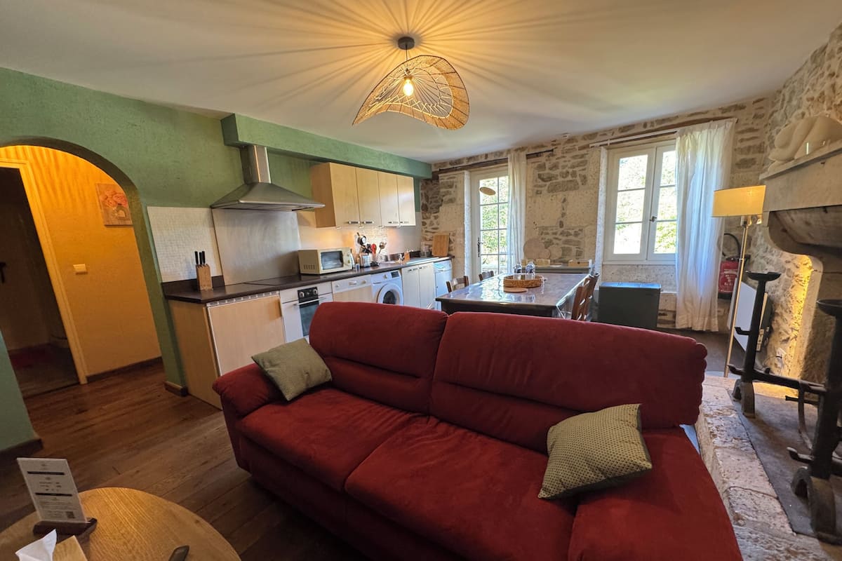 Cottage Confort, 2 chambres, terrasse, vue jardin | Coin séjour